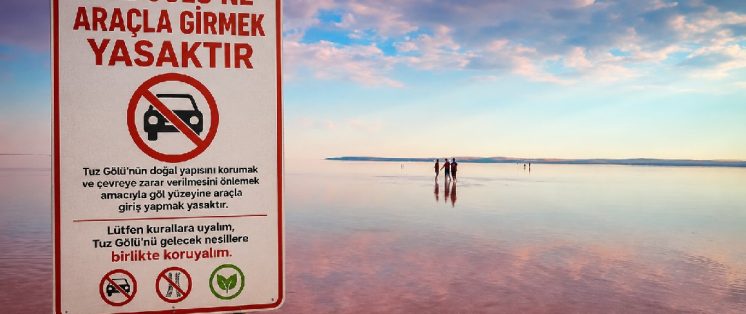 DİKKAT! TUZ GÖLÜ’NE ARAÇLA GİRMEK YASAKTIR